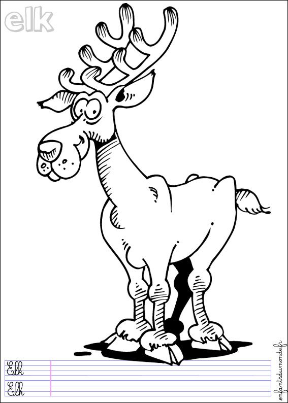 coloriage elan